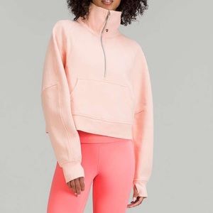 NWT lululemon Scuba Oversized Funnel Neck Half-Zip XL/XXL / Peach Satin